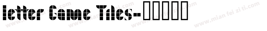 Letter Game Tiles字体转换